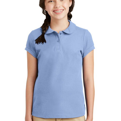 Girls Silk Touch  Peter Pan Collar Polo Thumbnail