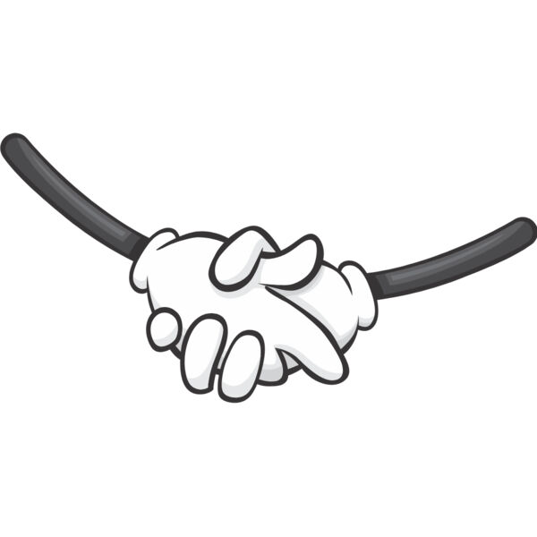 Cartoon Holding Hands Handshake 1 Thumbnail