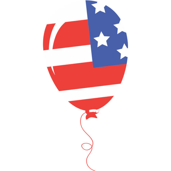 USA Flag Red White Blue Balloon 1 Thumbnail
