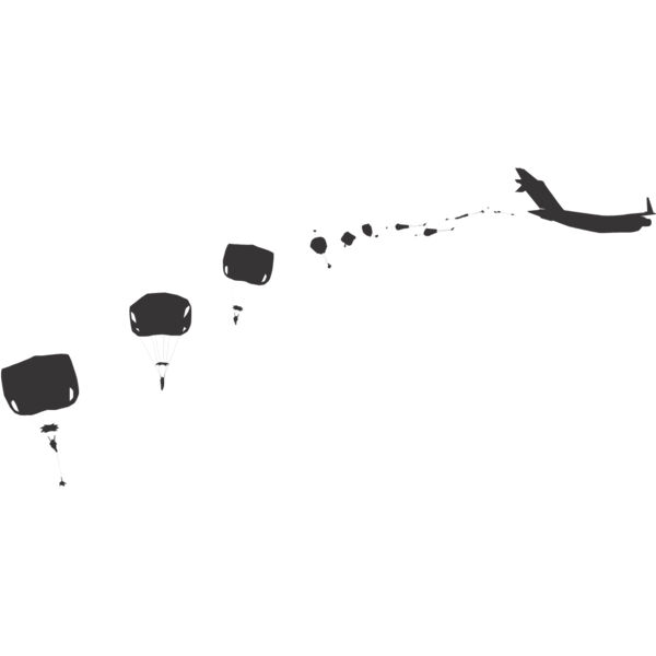 Soldiers Parachute Silhouette 1 Thumbnail