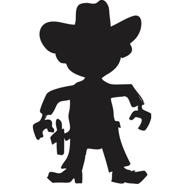 Cartoon Cowboy Silhouette 7 Thumbnail